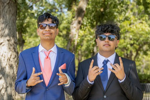 Horizontal duo prom portrait