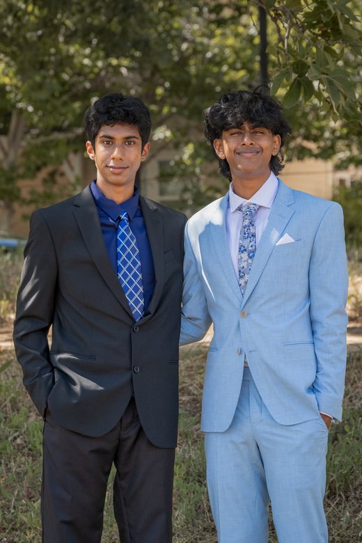 Vertical prom duo portrait